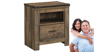 Ashley Trinell One Drawer Night Stand (B446-91) | KEY Home