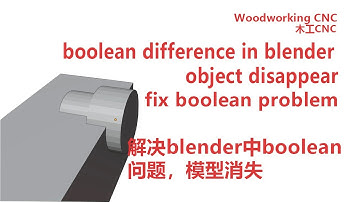 boolean difference object disappear,fix boolean problem,blender tutorial,woodworking CNC
