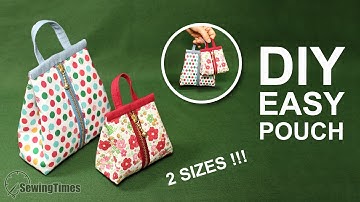 DIY EASY ZIPPER POUCH - 2 SIZE | Simple Beginner Sewing Project [sewingtimes]
