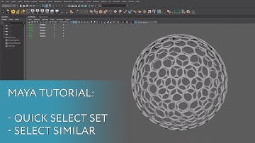 Maya Tutorial: Quick Select Set and Select Similar