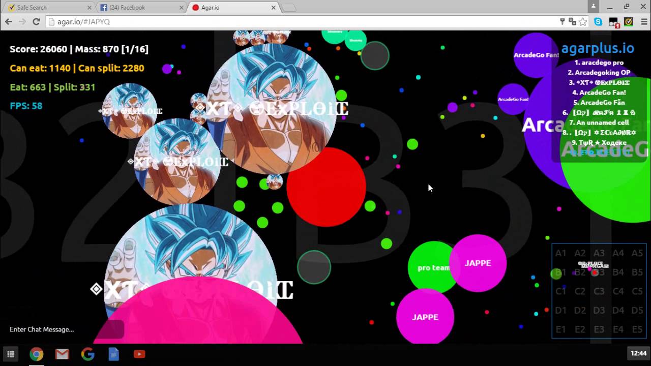 agar.io-directo de arcadego(destruyendo a sus subs) - parte 3 (final ...