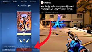 Valorant is BROKEN - Competitive Queue is disabled because of a FLASH bug