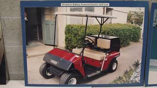 Golf cart powered by vanadium redox flow battery
