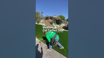 Quick step by step for installing artificial grass 🌱 #artificialturfinstallation #artificialgrass