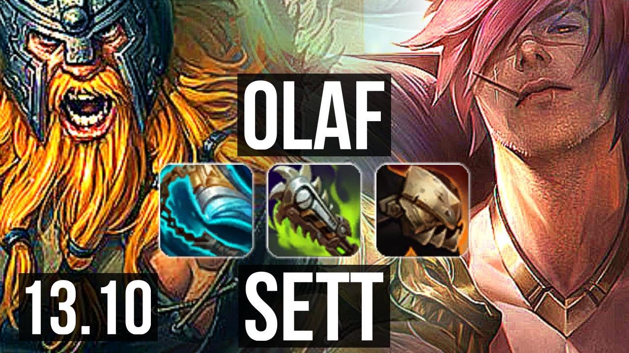 OLAF vs SETT (TOP) | Legendary, 400+ games | KR Diamond | 13.10