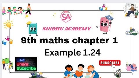 9th maths chapter 1 example 1.24 #sindhuacademy