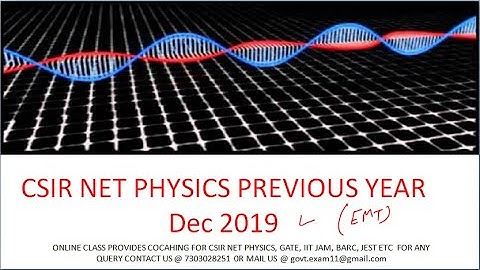 CSIR NET PHYSICS DEC 2019 -1