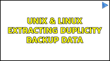 Unix & Linux: Extracting duplicity backup data