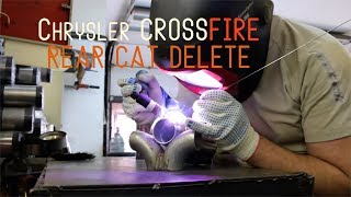 Tuning Chrysler Crossfire Exhaust System / rear cat change to the straight mufflers! TIG