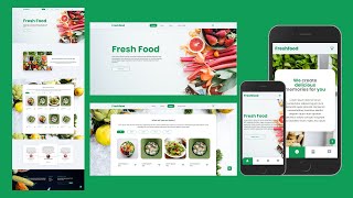 Responsive Food Landing Page Using HTML CSS Javascript - How To Make A Website Using HTML And CSS