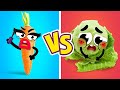 Slim glamorous fruits vs fat shy vegetables. Who is the best? - DOODLAND