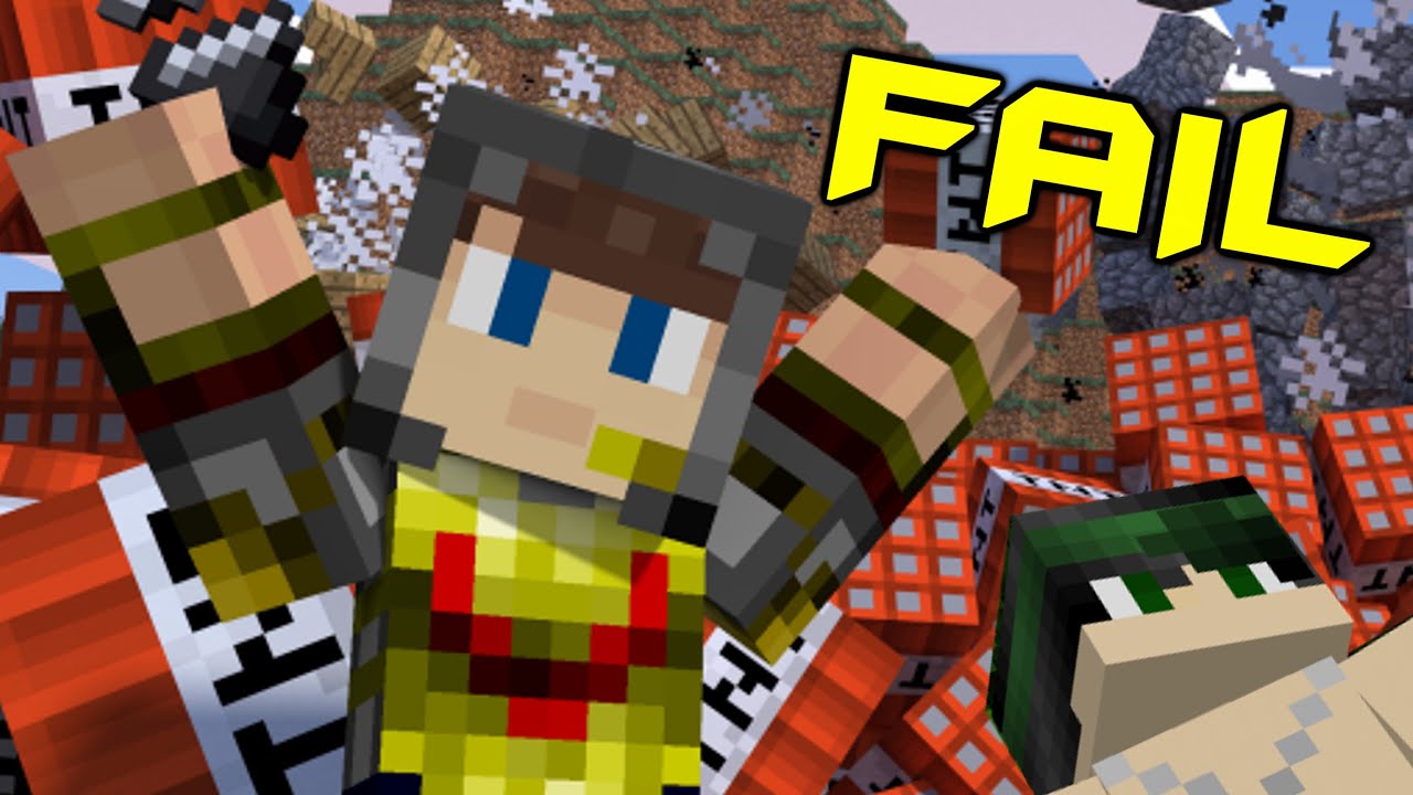 Failed Minecraft #1 | TNT WAR FAIL! - YouTube