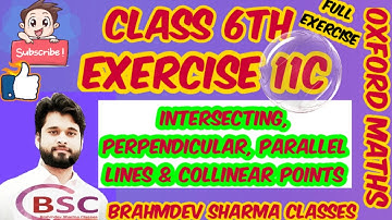 class 6 exercise 11C | parallel lines and concurrent lines | Brahmdev Sharma Classes | Oxford math