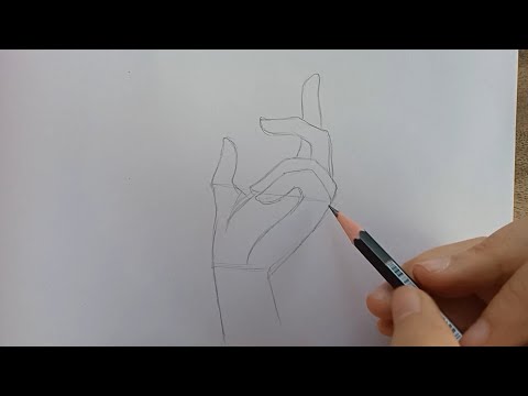 สอนวาดมืออนิเมะสวย ๆ เรียวยาว #วาดมืออะนิเมะ่ง่ายๆ3นาที #วาดรุปง่ายๆ