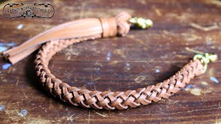 【Leather Craft】Making a “8-Strand Braided Wallet Rope“ レザークラフト
