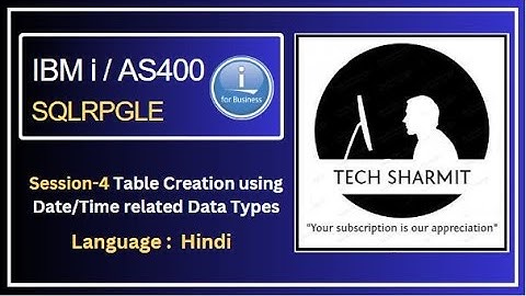 Date and time data Types | sqlrpgle in as400 |  sqlrpgle in ibmi | sqlrpgle | ibmi  training | ibmi