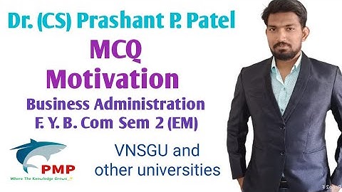 MCQ Motivation l VNSGU l Business Administration l B.Com l CA l CS l CMA l IMP MCQ l Communication 📙