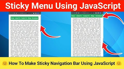 How To Make Sticky Navigation Bar Using JavaScript | Sticky Menu Bar | JavaScript Projects[CODE 5X]