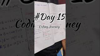 Day 15 Coding Journey💻. Aaj pura din DSA ka revision kiya concepts clear kiya 🔁#dsa#programming