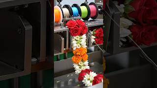 Amazing Flower Garland Making Machine 😍 | Satisfying Automation Video #shorts