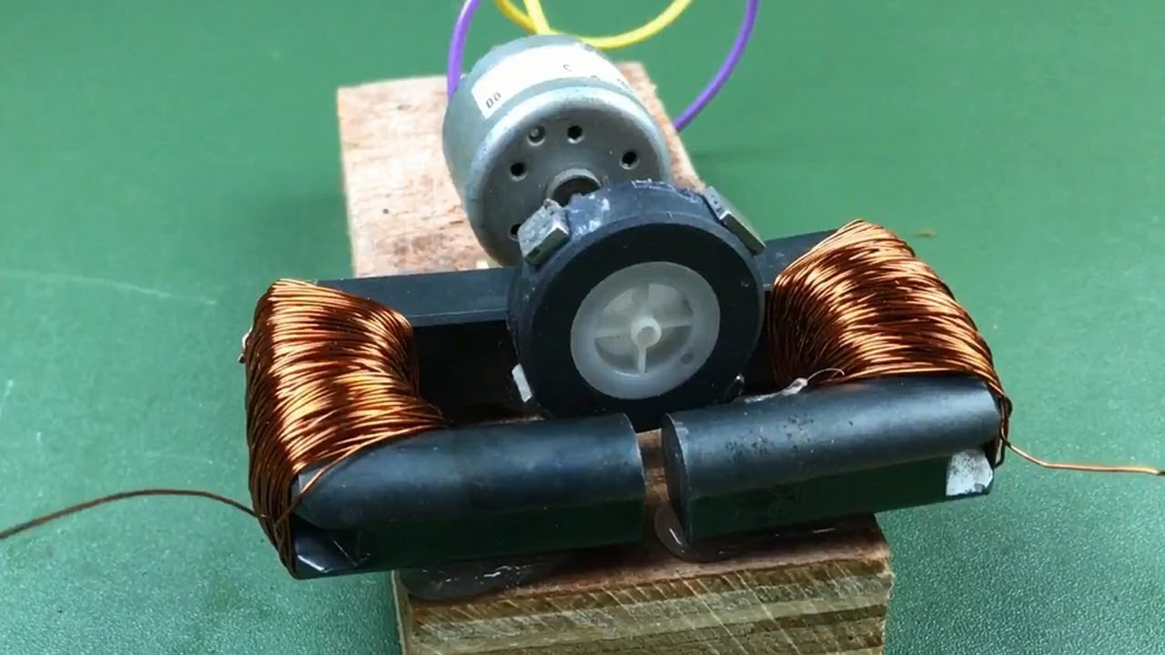 How To Make Dynamo Generator Using Dc Motor With Magnet Youtube