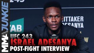 Israel adesanya post-fight interview after winning at ufc 243 against
robert whittaker for more mma news: http://www.mmajunkie.com upcoming
events: http://mm...