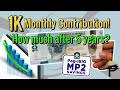 ₱1,000 Monthly Pag-Ibig MP2 Contribution, how much after 5 years?