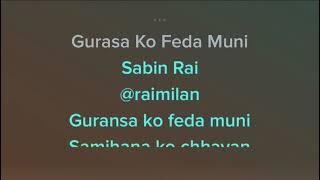 Gurasa ko feda muni karaoke Sabin Rai Nepali Song Karaoke