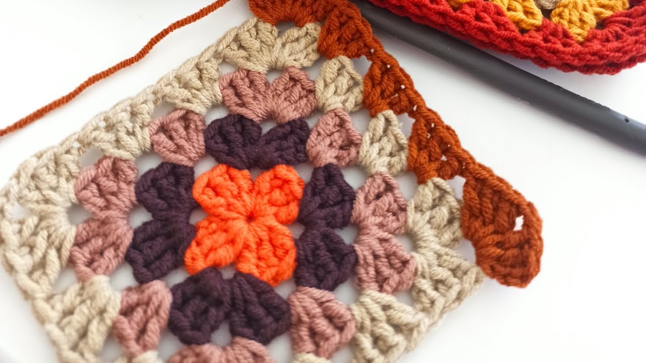 Motif temizleme, motif de üst sıraya geçme, ip değiştirme , kilitleme ve bitirme.. #crochet #yarn