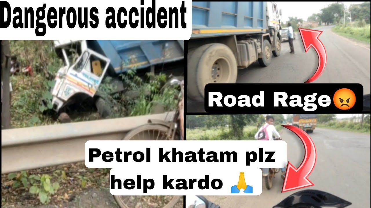 Truck ka accident bach geya🙏 | road rage car vs truck | petrol khatam ...