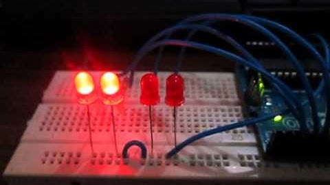 4bits binary counter using arduino