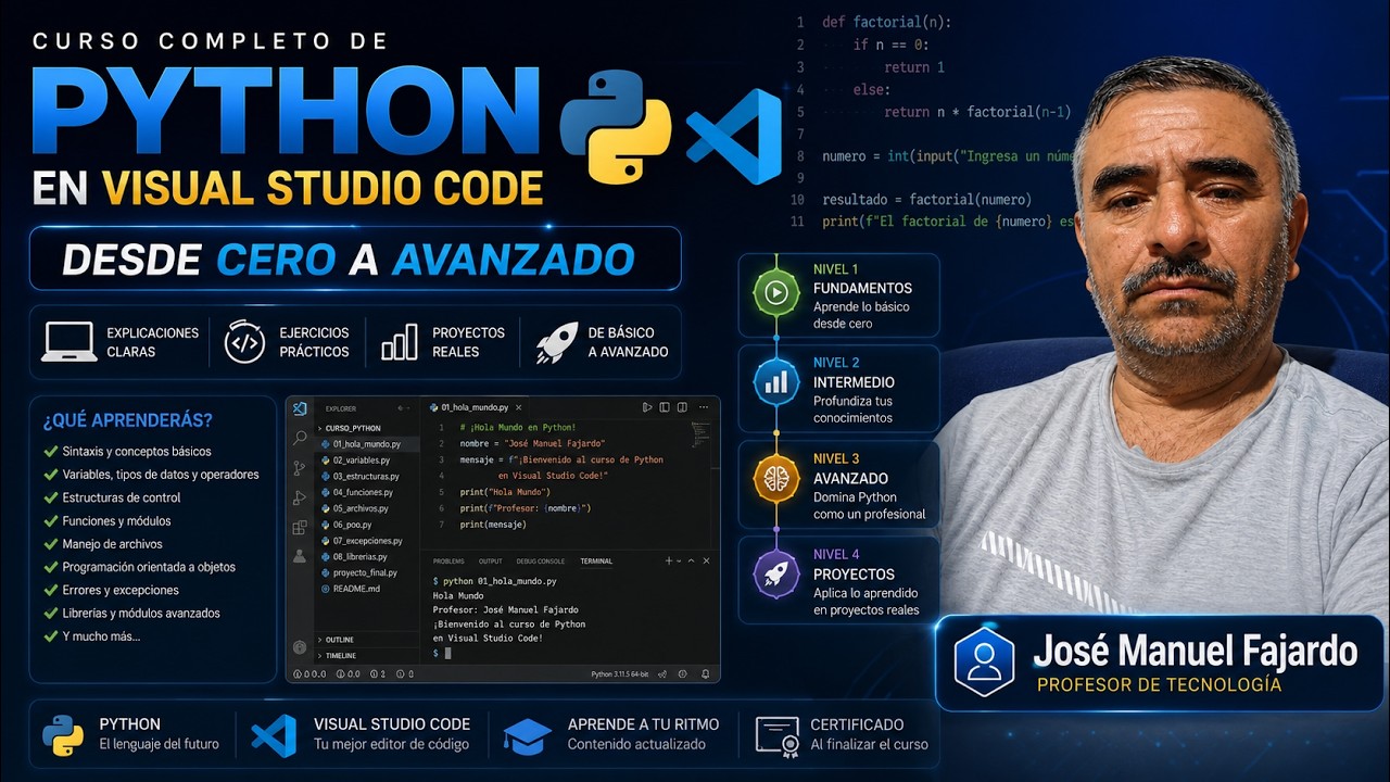 Python Ejercicio 1 Hola mundo 2026 prinsipiantes - YouTube