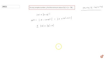 For any complex number `z ,` find the minimum value of `|z|+|z-2i|dot`
