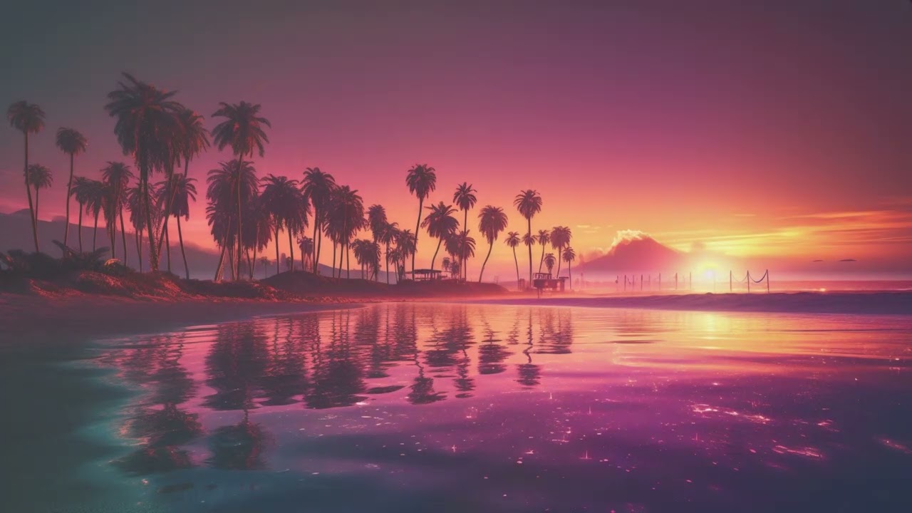 Synthwave 🏝 Beach Vibes A Retro-Futuristic 🎶  Experience