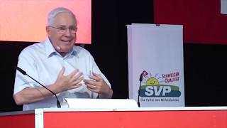 Ch. Blocher, R. Köppel, A. Rösti, T. Aeschi | Reden beim SVP-Wahlauftakt am 31.8.2019 in Sattel (SZ)