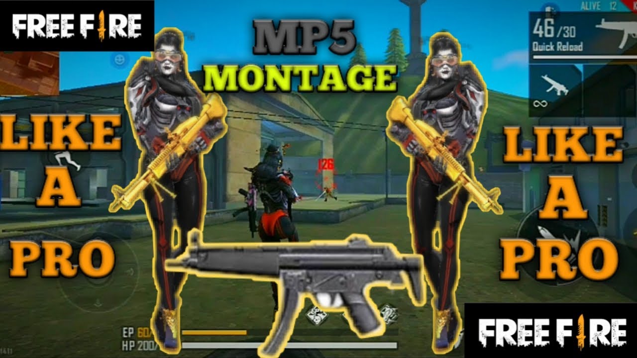 Free Fire MP5 Drag Headshot For Ever || MONTAGE || GLADIATOR