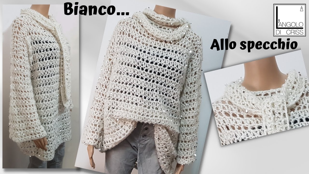 maglia all'uncinetto WHITE BRILLIANT - TUTTE LE TAGLIE!