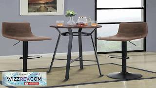 3 Piece Bar Stools Set Bar Chair Swivel Counter Chairs Bar Table