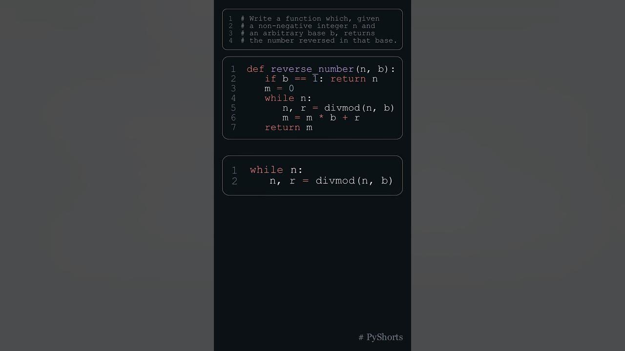 Reversing a Number in Any Base in Python! #python #coding #programming ...