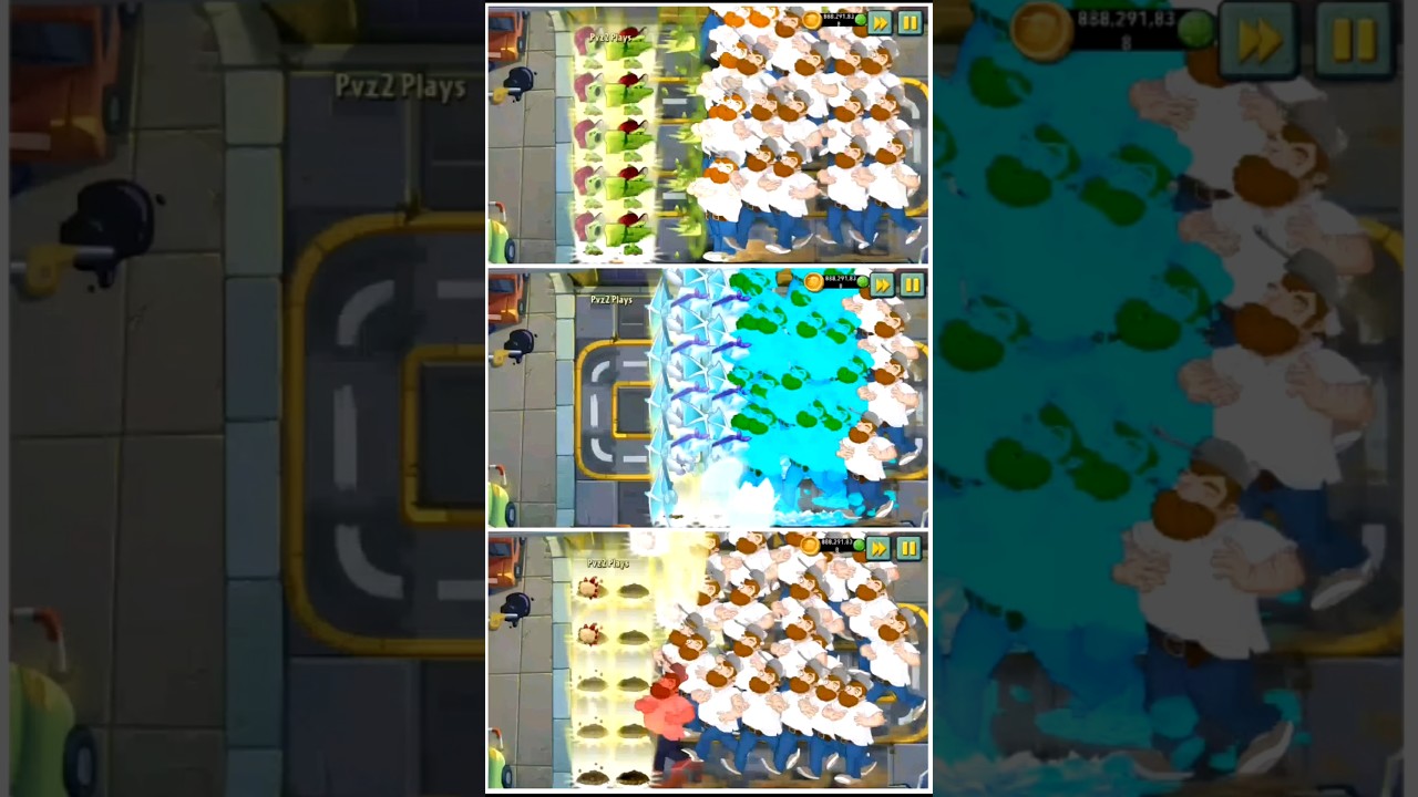 Primal Peashooter Vs. Cold Snapdragon Vs. Primal Potato Mine / Plants Vs. Zombies 2
