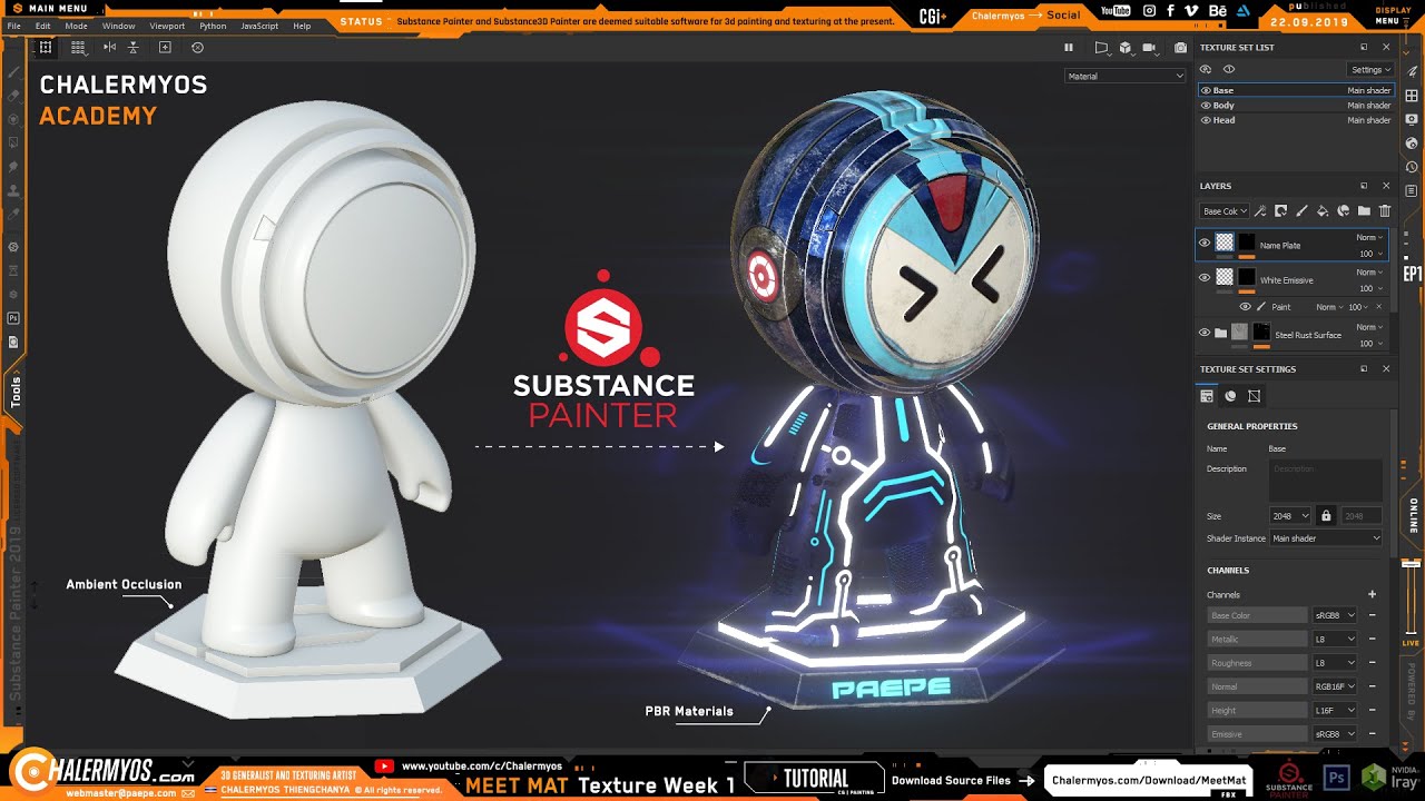 สอน Substance Painter ครั้งที่ 1 YouTube
