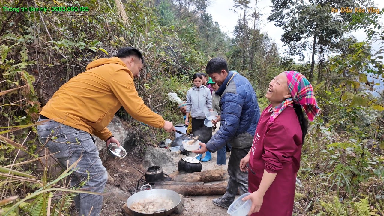 T5 | Ổn Định Đội Hình Nấu Bữa Ăn Đầu Tiên Bên Đường Lũng Chàm Do Em Phạm Dũng, Phan Diễm Tài Trợ