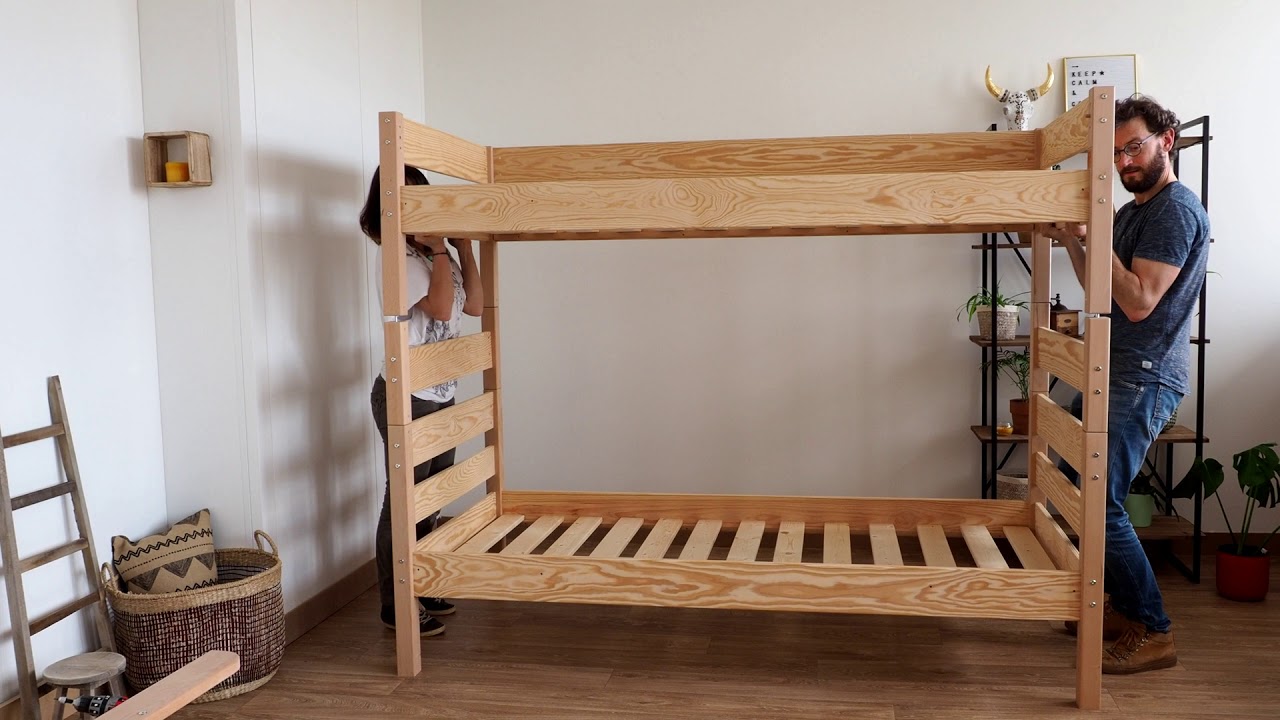 Montage & Présentation lit superposé brut