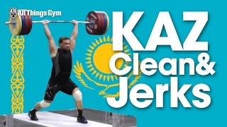 Ilya Ilyin 220Kg Clean Jerk Vladimir Sedov Zhassulan Kydyrbaev Co. 2014 Worlds Training Hall