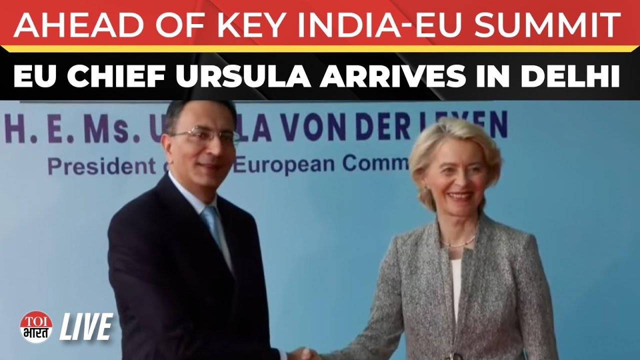 LIVE: EU Chief Ursula Von Der Leyen Arrives In Delhi | India-EU Trade Deal | FTA | Republic Day
