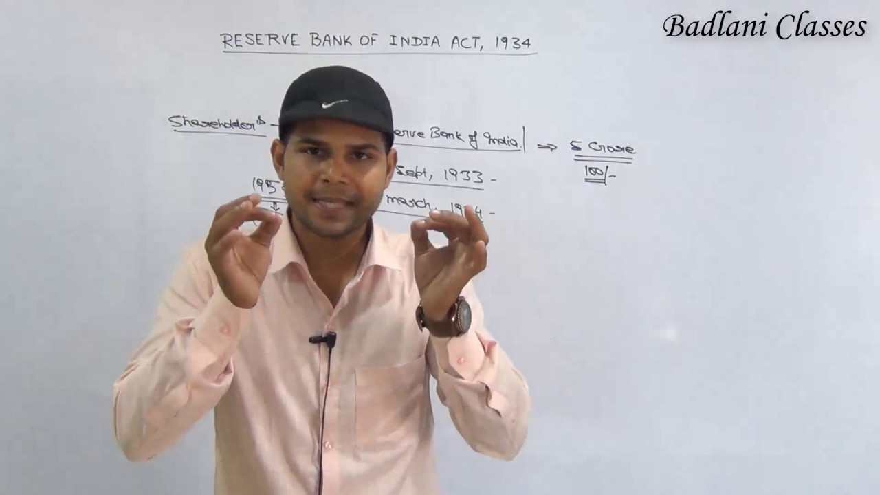 CS Exe : Economic Law : RBI Act, 1934 : New Syllabus