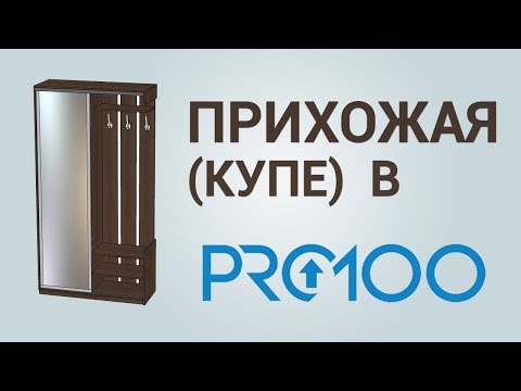 Прихожая (купе) в программе ПРО100