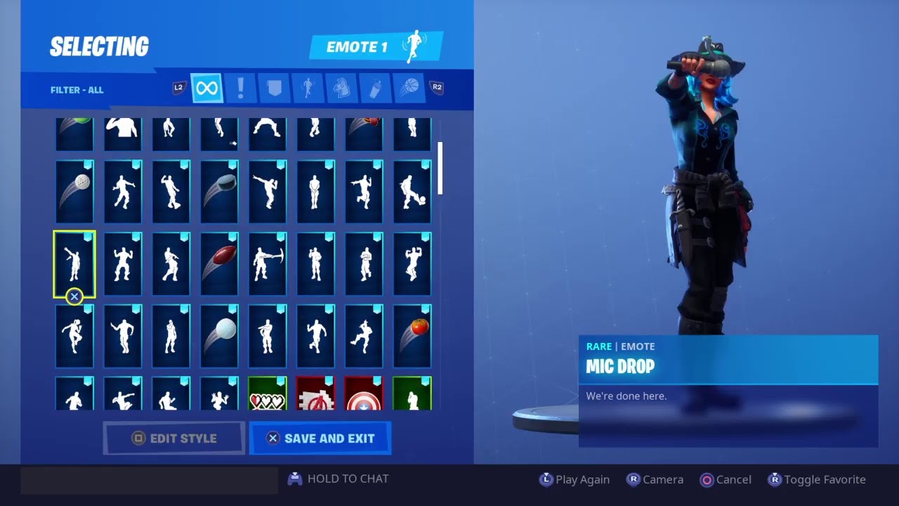 Fortnite:all emotes with Dark SideWinder