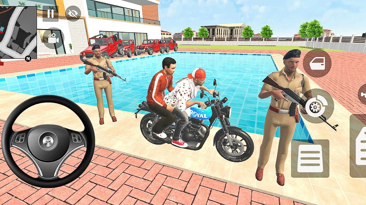 ❤️😊 Franklin washed new vehicles in his Swimming pool at home 🏡 🤑new bike and car game video 🥰