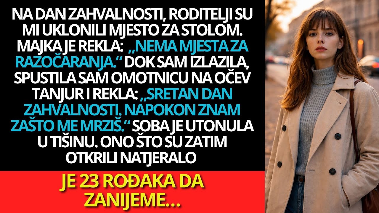 „Nema mjesta za razočaranja“, rekli su moji uklonivši mi mjesto na Dan zahvalnosti — pa sam rekla…